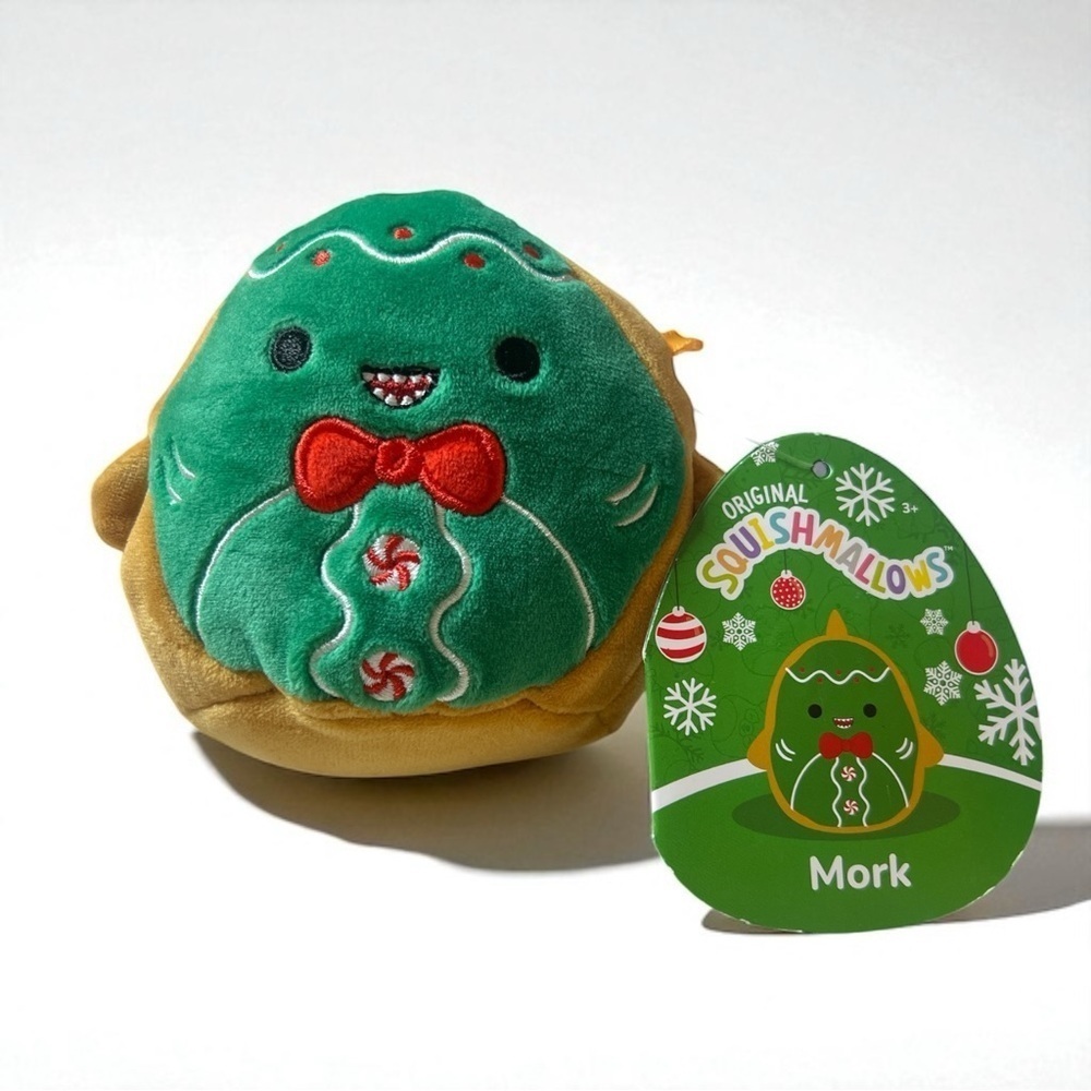 Squishmallows Mini Mork Gingerbread Cookie Plush 2024 Christmas Holiday NWT